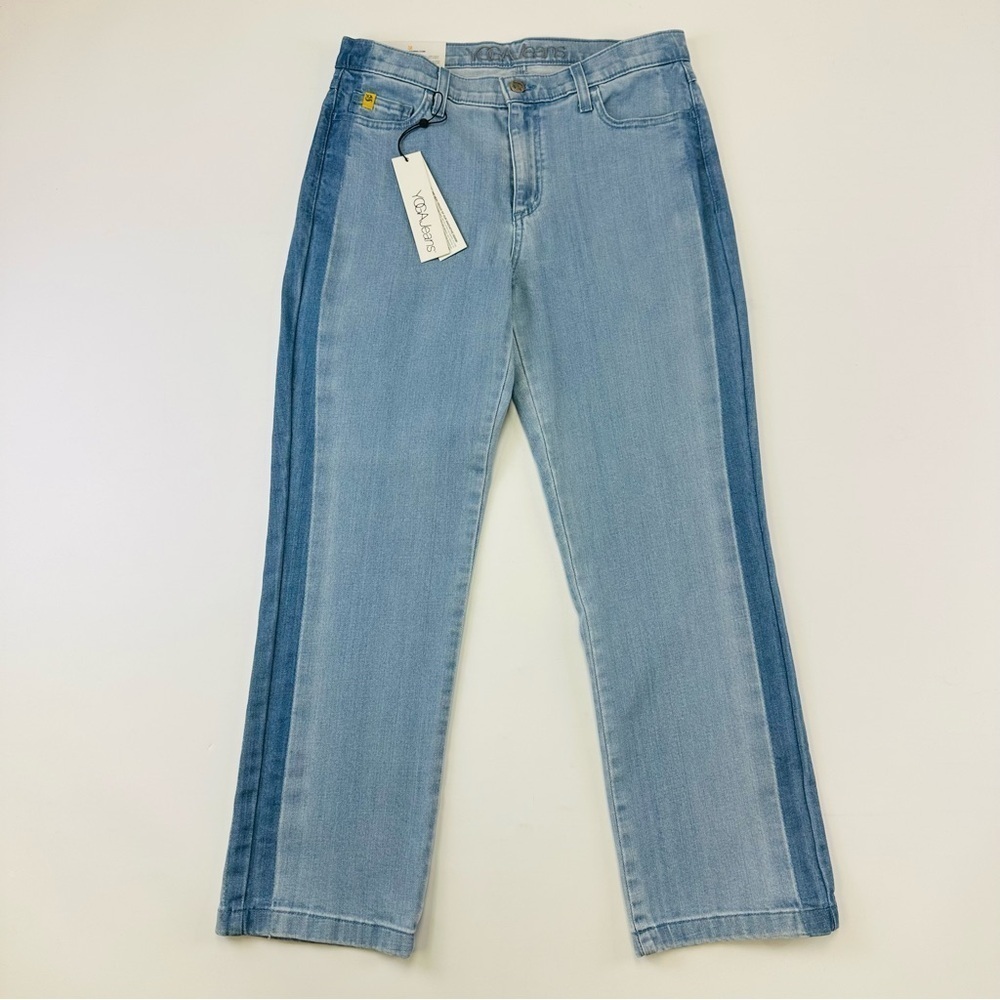 Second Yoga light dark seam with tags classic cut stretch cotton jeans 30 x 26